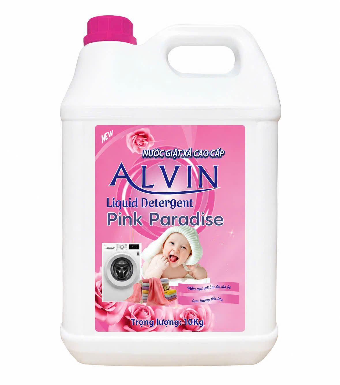 Nước giặt Alvin 10kg hồng
